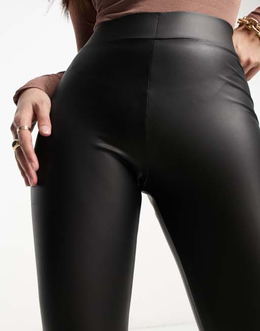 Coated Black Leggings Petite  International Society of Precision