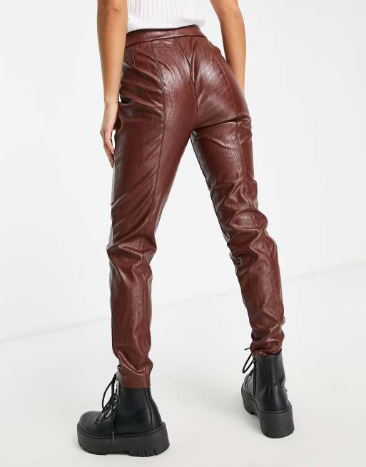 Faux leather pants outlet petite