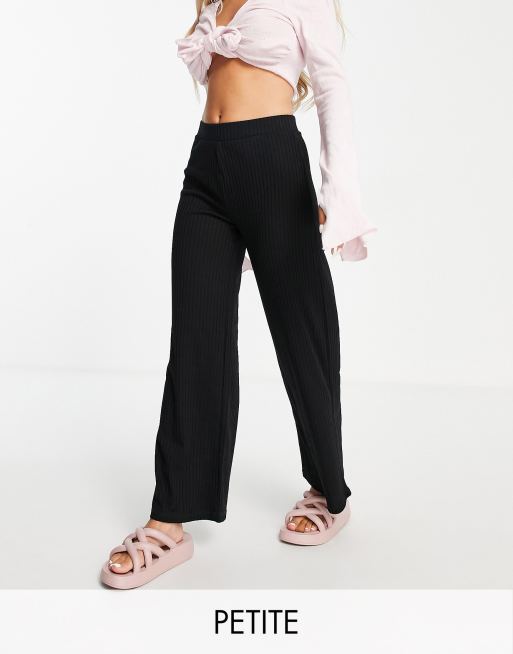 Women's Petite High Waisted Wide Leg Trouser