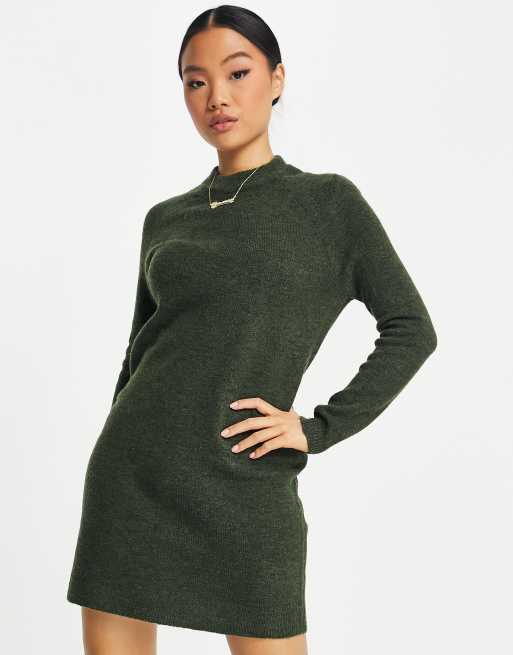 Dark green hot sale jumper dress