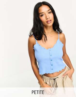 lettuce hem cami in blue