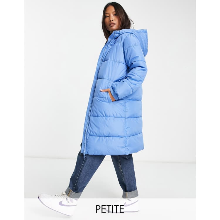 light blue hooded coat