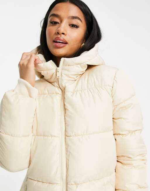 Ladies cream outlet puffer coat