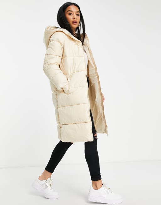 Womens cream hot sale puffer coat