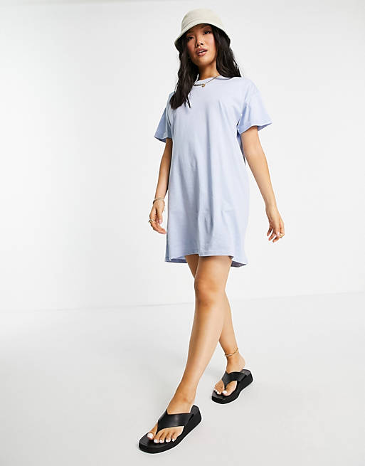 Dresses Pieces Petite mini t-shirt dress in blue 