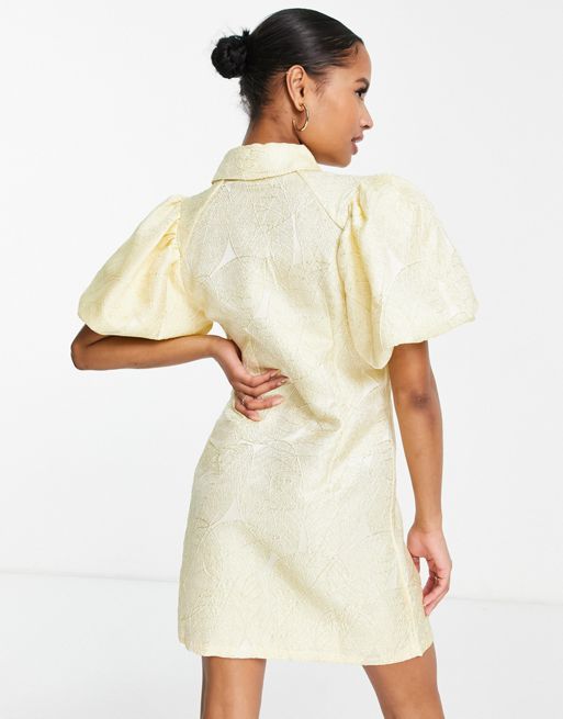 ASOS Petite ASOS DESIGN petite puff sleeve swimsuit in lemon print -  ShopStyle