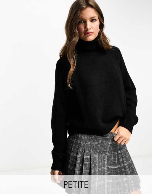 Petite black polo neck jumper best sale