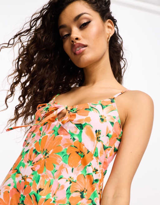 strapless open back dress Cut It Out Mini Dress Natural/Fuchsia / XL