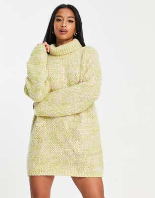 Yellow on sale turtleneck dress