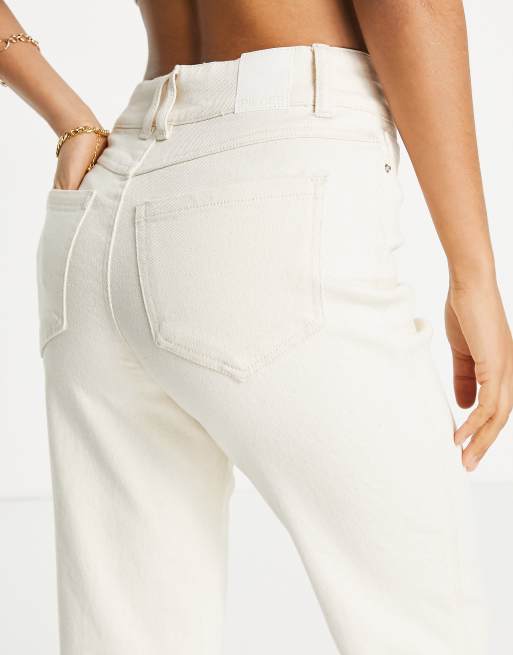 Petite hot sale cream jeans