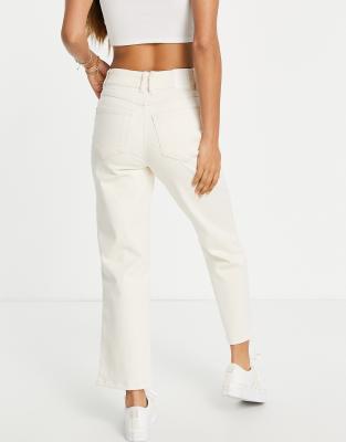 wide cream jeans