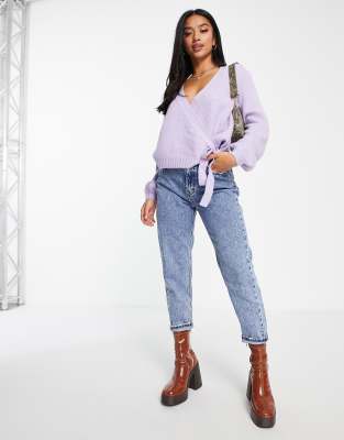 lilac wrap cardigan