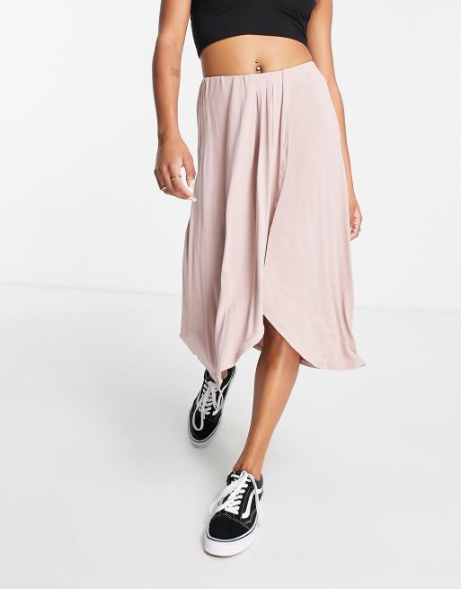 Midi rok roze hot sale