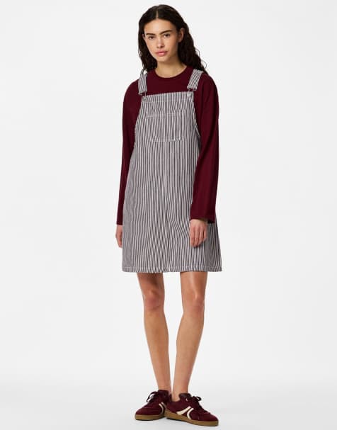 Pieces Pinafore dress in winetasting - view 1