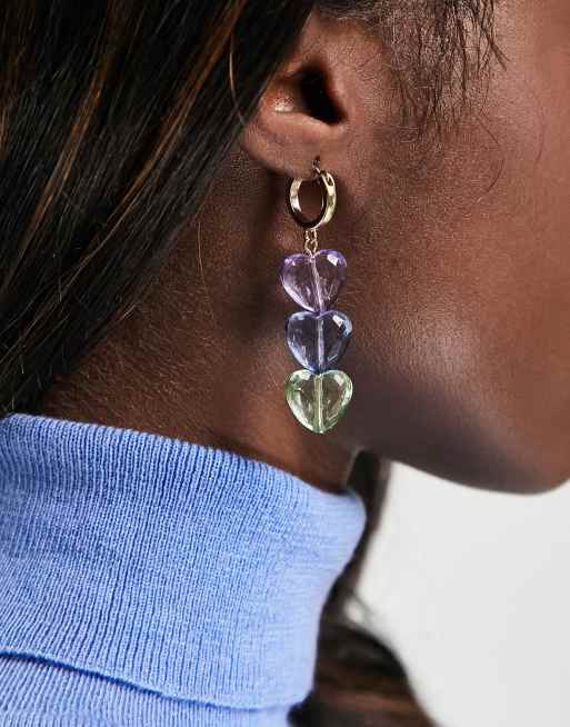 Plastic store drop earrings