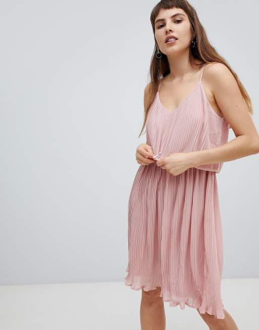 Pieces Pleated Slip Dress