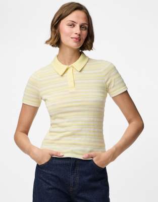 Pieces - Polohemd in French Vanilla-Neutral