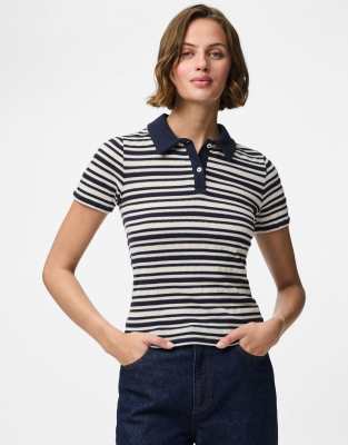 Pieces - Polohemd in maritimem Blau