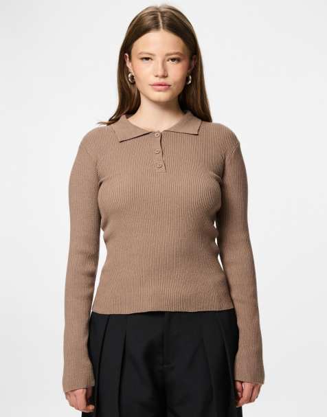 Pieces - Poloshirt in fossielkleur - view 1