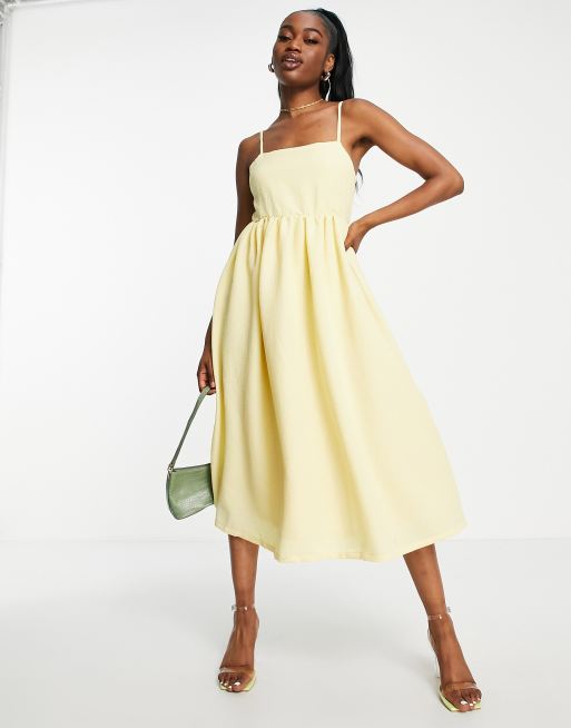 Brandon Maxwell Midi Sheath Dress in Yellow