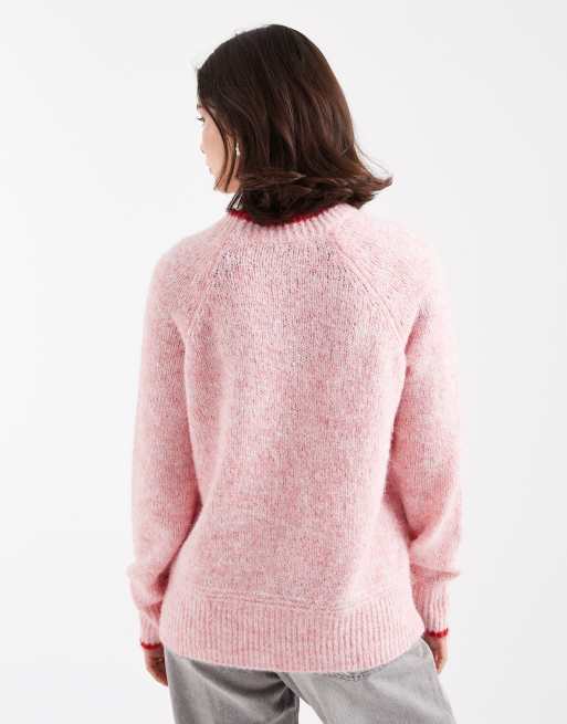 Pieces - Pull à bords contrastants - Rose, 3 de 4