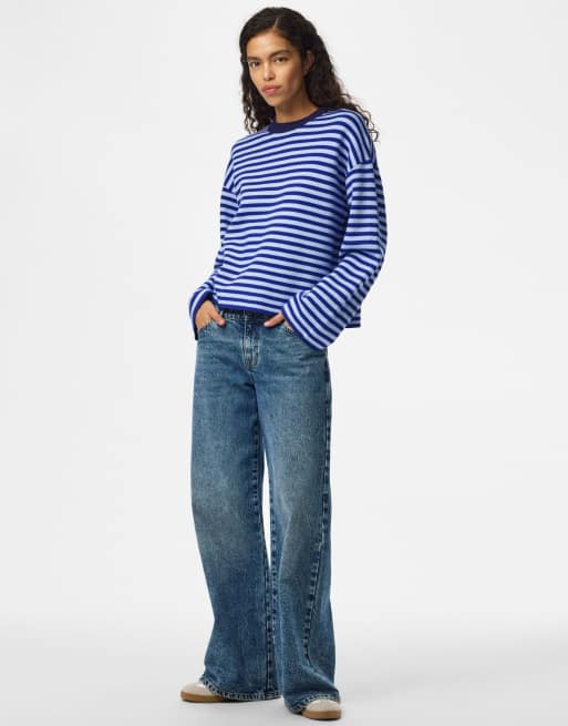 Pieces pull en maille bleu, 3 de 6
