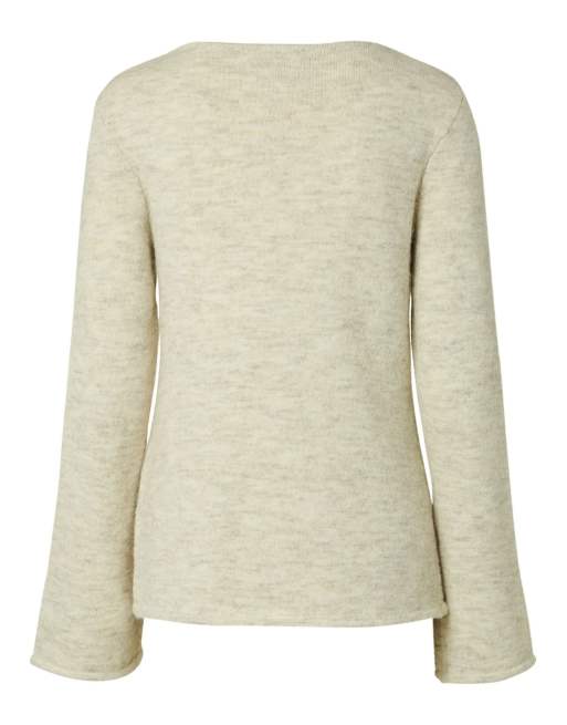 Pieces pull en maille gris blanc, 7 de 7