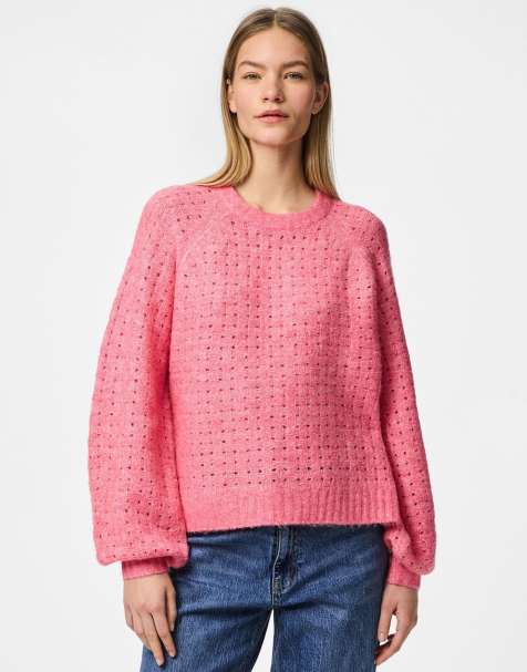 Pieces - Pull en maille - Rose limonade - view 1