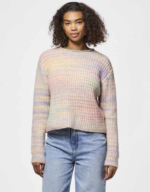 Pieces - Pullover in maglia color lavanda