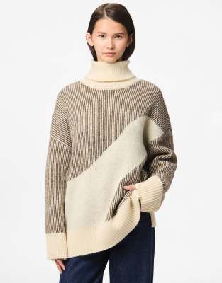 Pieces - Pullover in Morchelbraun-Brown