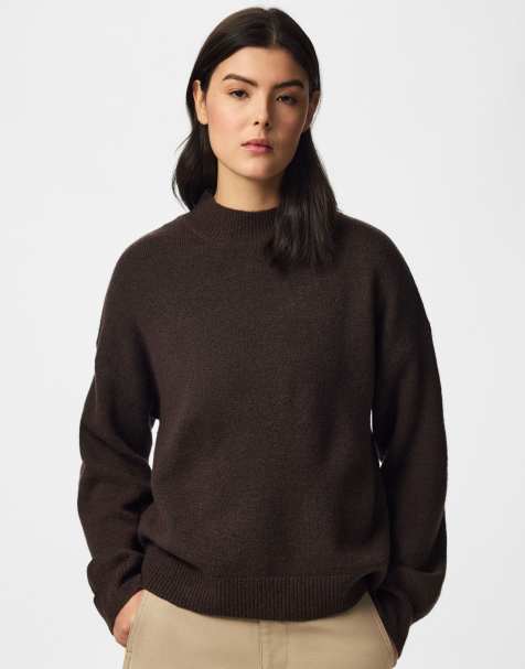 Pieces Pullover in Schokobraun - view 1