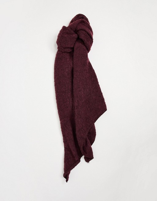 Pieces purple knitted oversized scarf