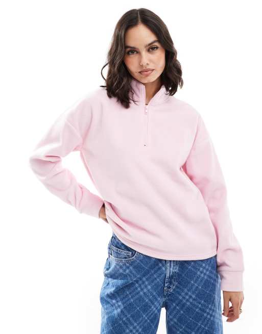 Pink quarter zip up hotsell