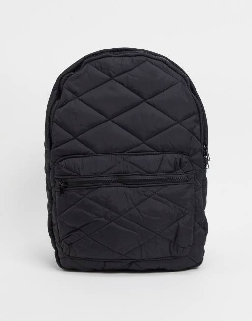 Pieces quilted backpack in black ASOS