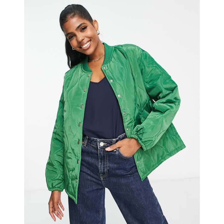 Green 2025 bomber coat