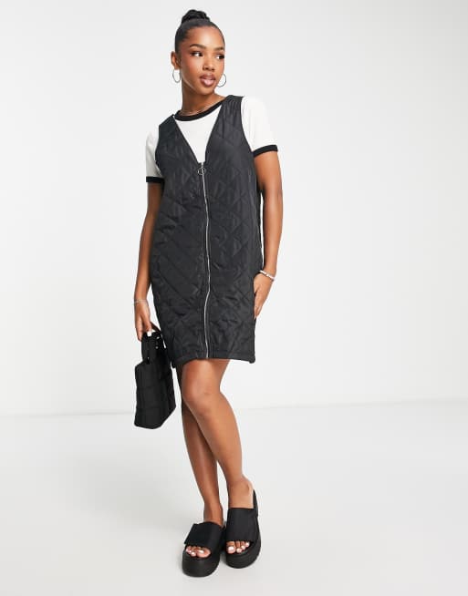 Black mini sale pinafore dress