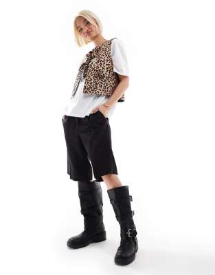 PIECES QUILTED TIE FRONT VEST 