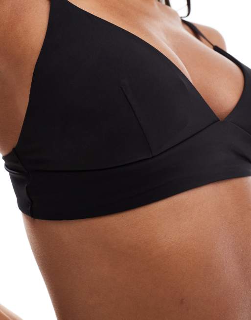 Pieces - Reggiseno a triangolo senza cuciture nero, 2 di 4