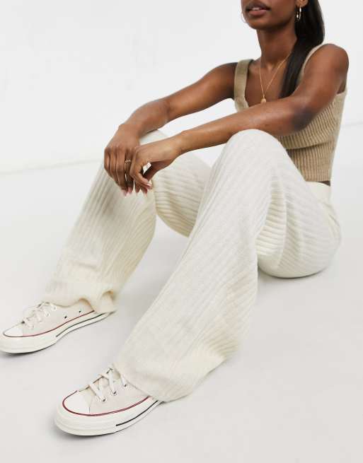 Pantaloni In Maglia PIECES PCIRIS A Gamba Larga – Donna, Adolescente, Morbidi E Casual