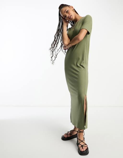 Khaki t outlet shirt dress