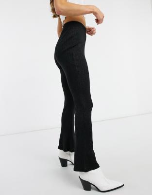 black sparkly flares