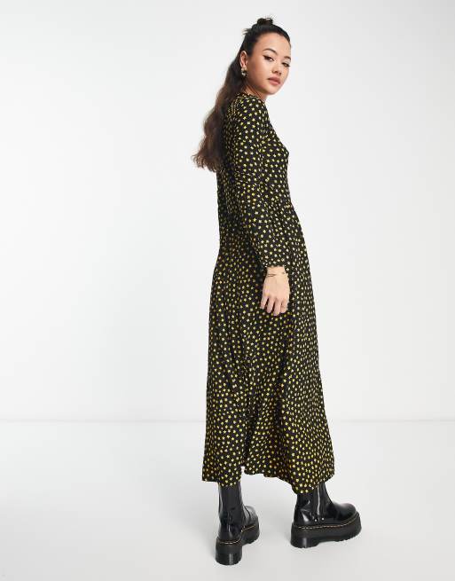 Robe noir a online pois doré