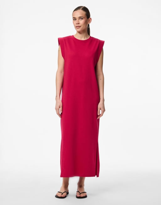 Pieces - Robe mi-longue - Cerise