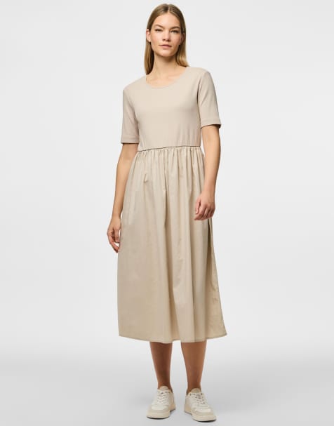 Pieces - Robe mi-longue - Gris argenté - view 1