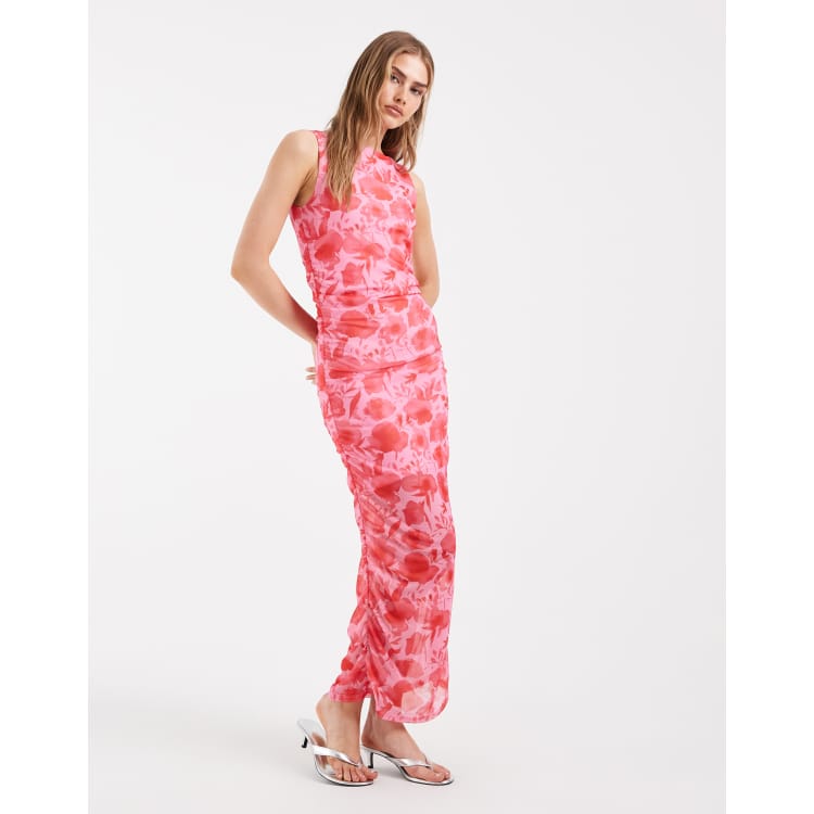 bold print midi dress Valerissa  Bold abstract statement  Puff sleeve midi dress