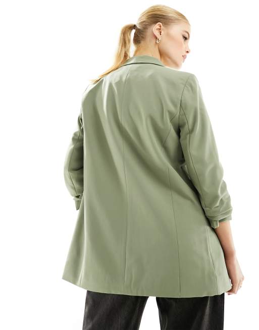 Ruched hotsell blazer jacket