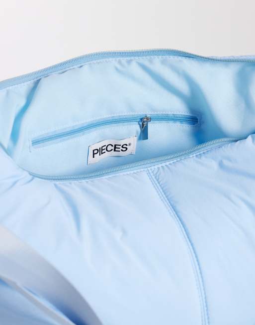 Pieces - Sac bandoulière froncé - Bleu poudré, 3 de 4