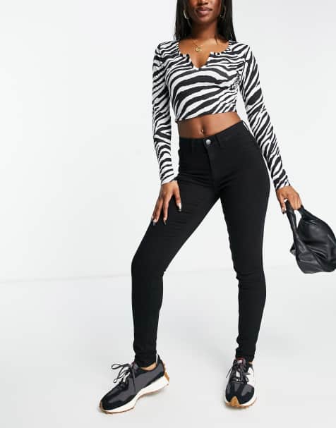 high rise black jeggings