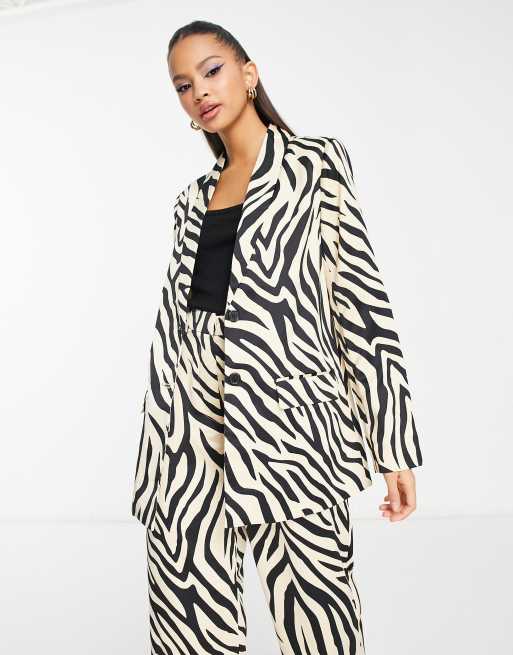 H&m shop zebra blazer