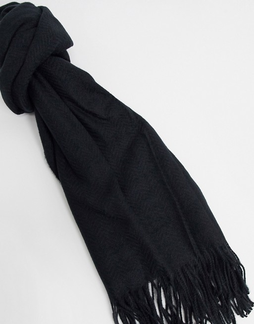 Pieces scarf in black